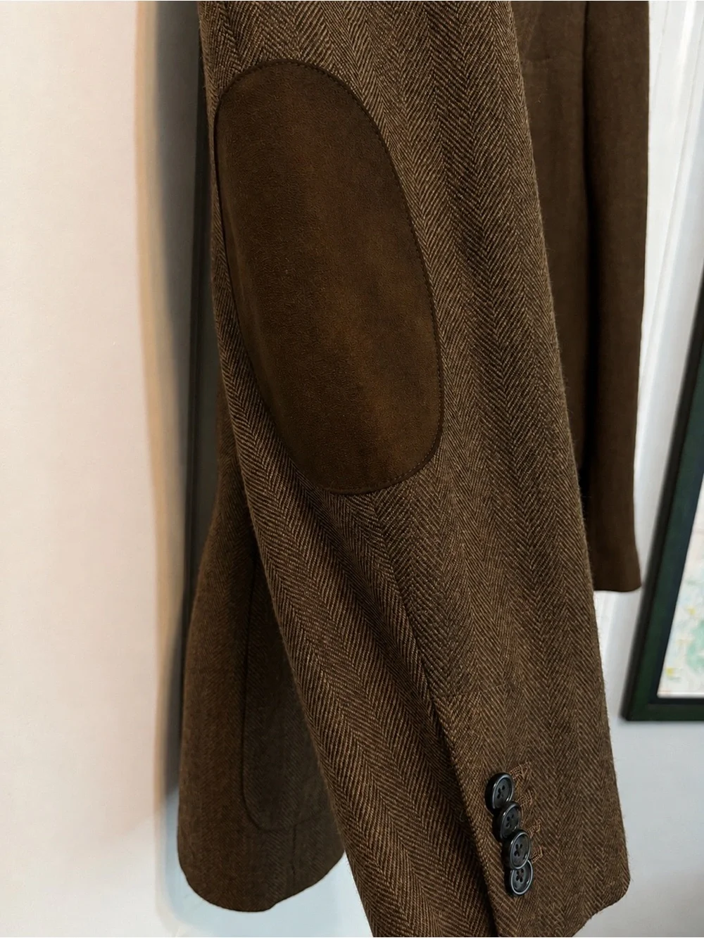 Cremieux Collection Men’s Brown Herringbone 100% Wool Tweed Blazer XXL